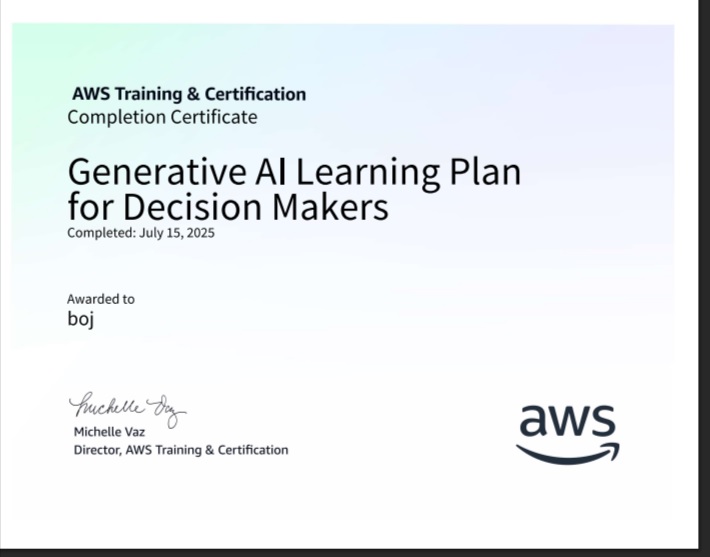 AWS - Generative AI Learning Plan for Decision Makers