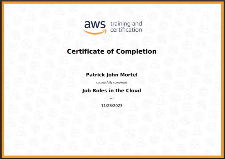 AWS Job Roles in the Cloud Certificate